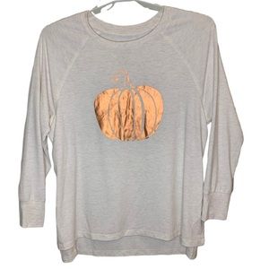 State of Mine foiled pumpkin long sleeve tunic top